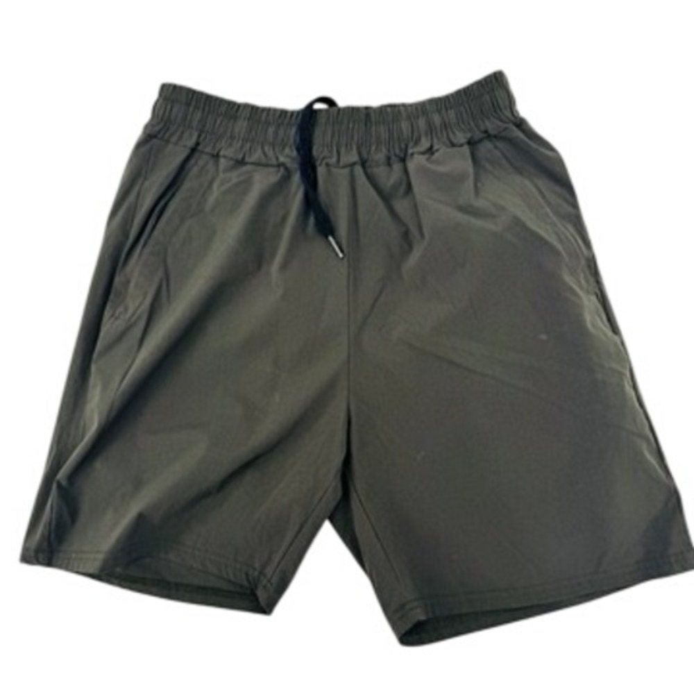 Barbell Apparel Athletic Shorts Mens 30 Olive Green Drawstring Zipper Pockets